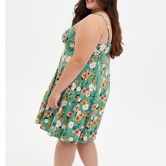 Torrid Floral Fit and Flare Dress - Picture 1 of 9